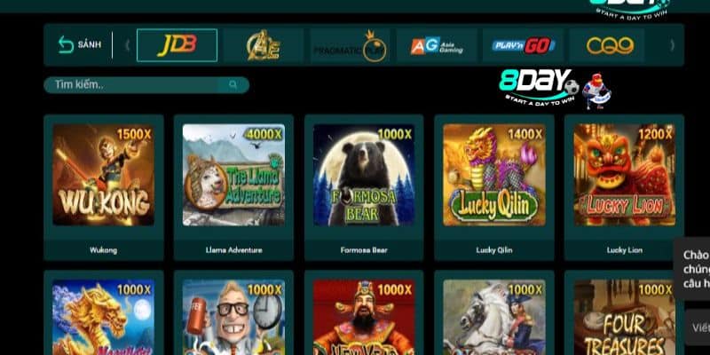 Danh sách các trò chơi hấp dẫn tại Casino trực tuyến 8 day